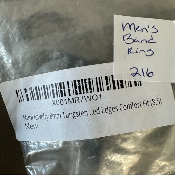 Tungsten Ring By Nuni Jewelry: Elegant 8mm Wedding Band Men Size 8.5 - Picture 8 of 10